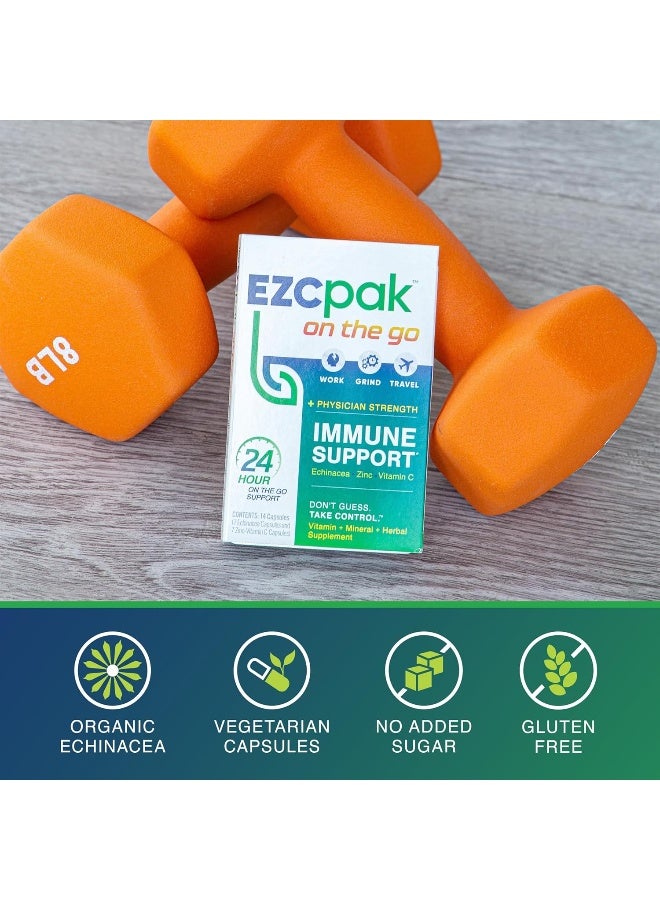 EZC Pak On The Go Immune System Booster with Echinacea, Vitamin C and Zinc - Immune Support for Adults (Pack of 6) - Image 5
